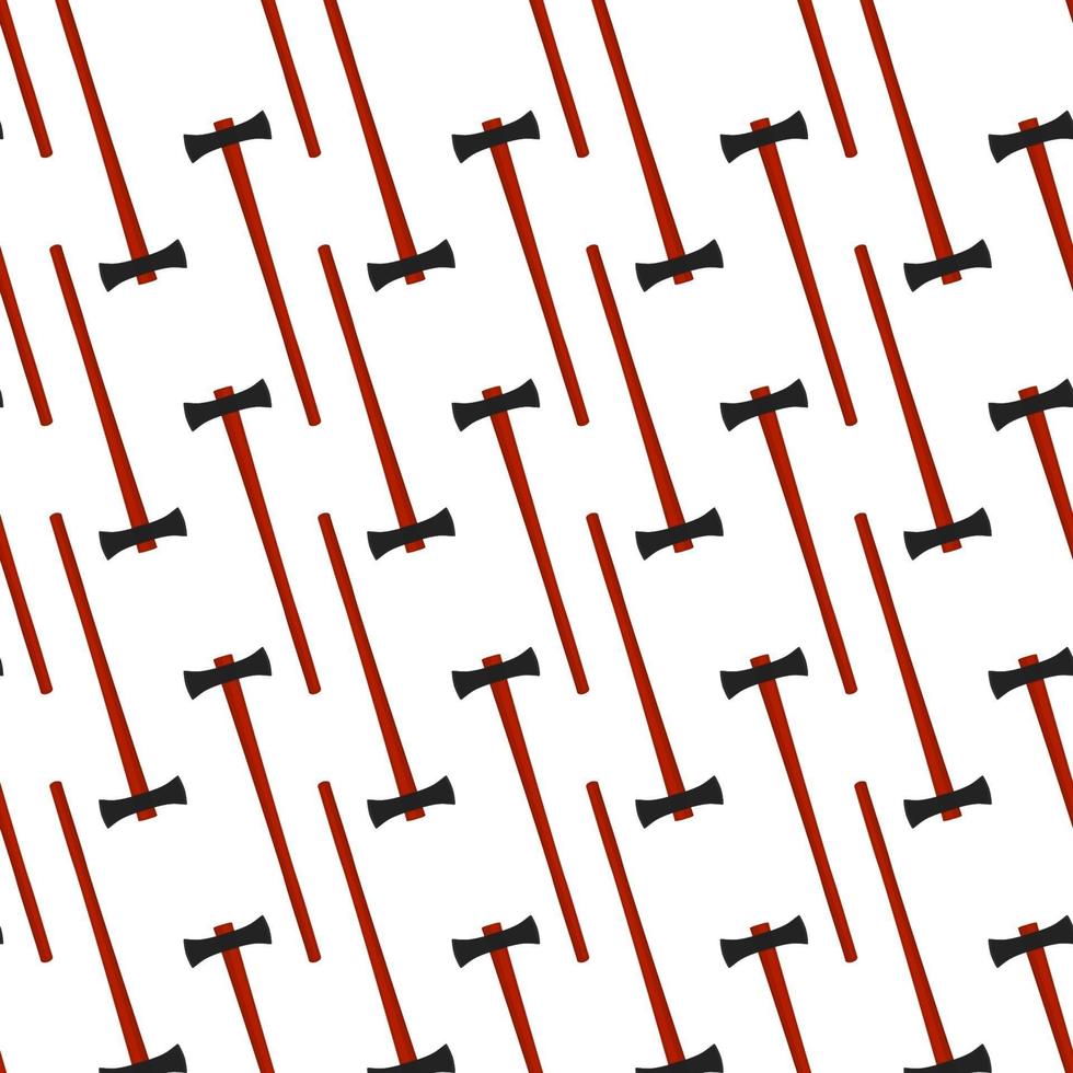 Illustration on theme pattern steel axes with wooden handle vector