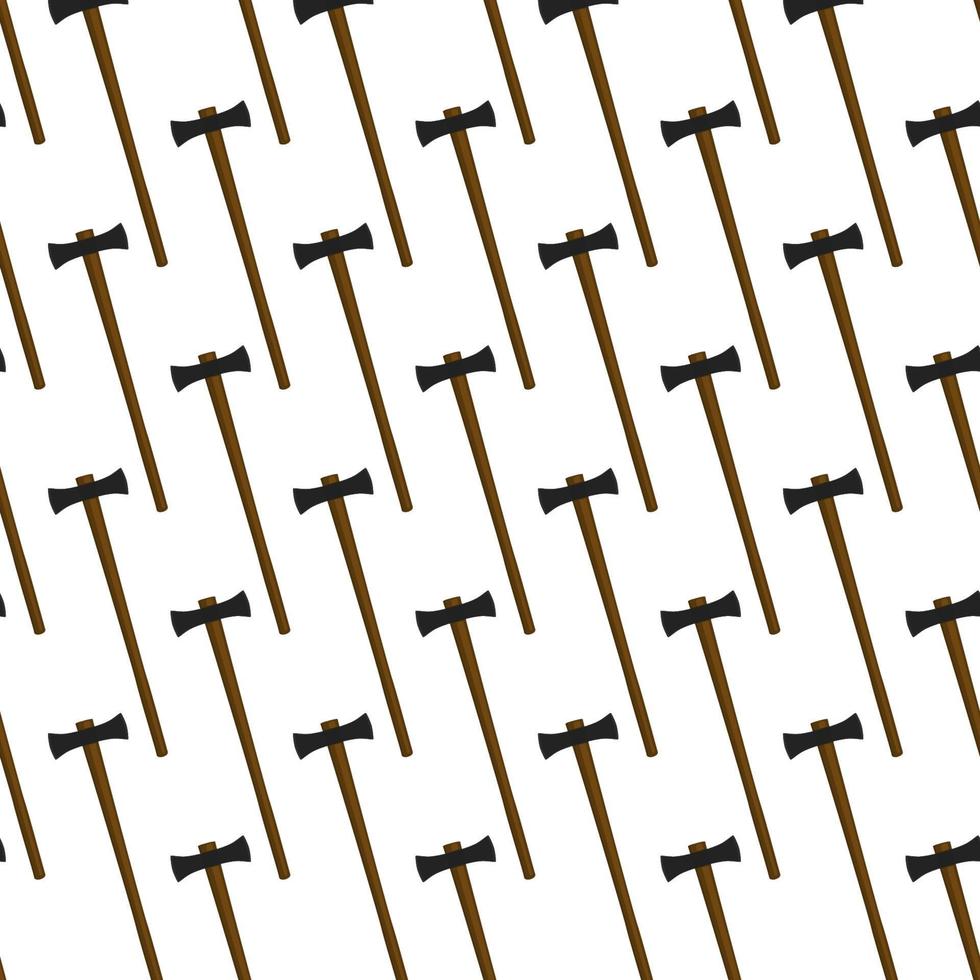 Illustration on theme pattern steel axes with wooden handle vector