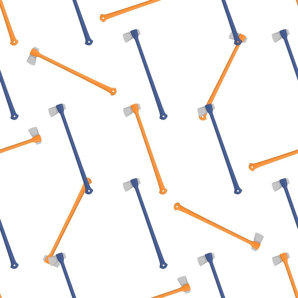 Illustration on theme pattern steel axes with wooden handle vector