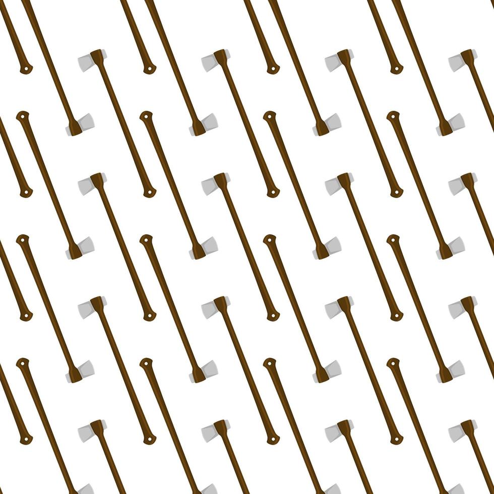 Illustration on theme pattern steel axes with wooden handle vector