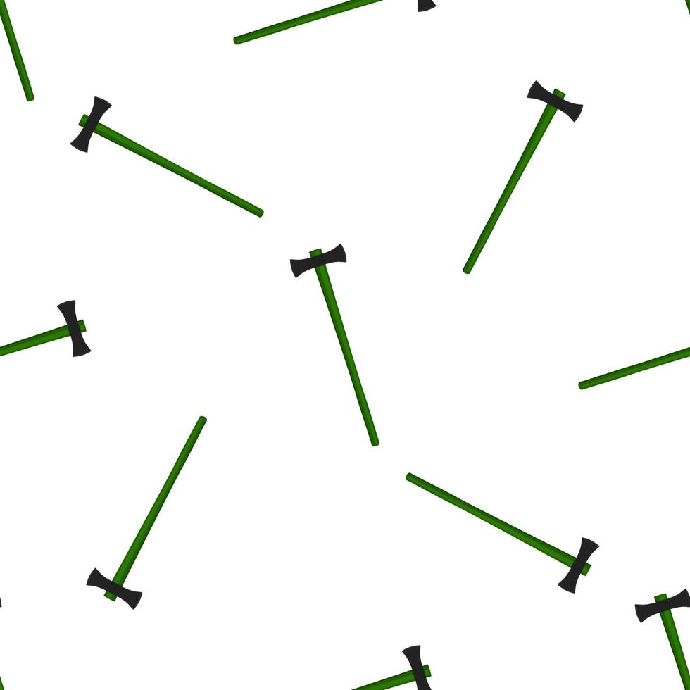 Illustration on theme pattern steel axes with wooden handle vector