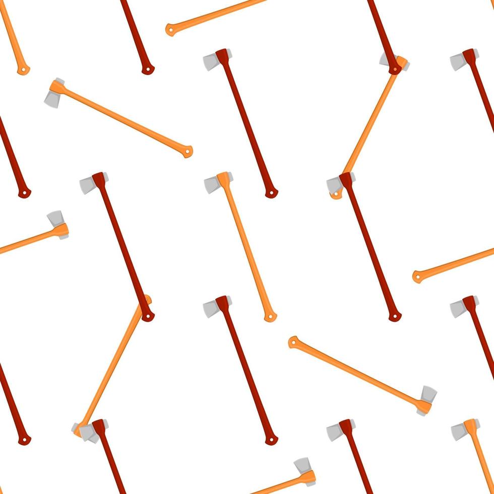 Illustration on theme pattern steel axes with wooden handle vector