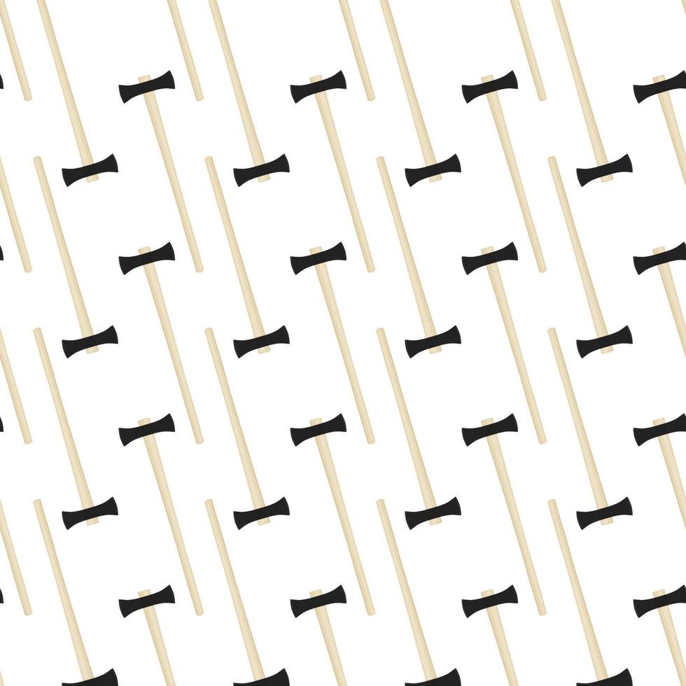 Illustration on theme pattern steel axes with wooden handle vector