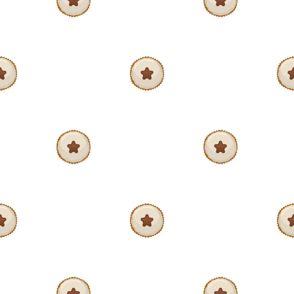 big set identical biscuit, kit colorful pastry cookie vector