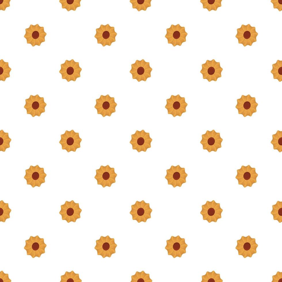 big set identical biscuit, kit colorful pastry cookie vector