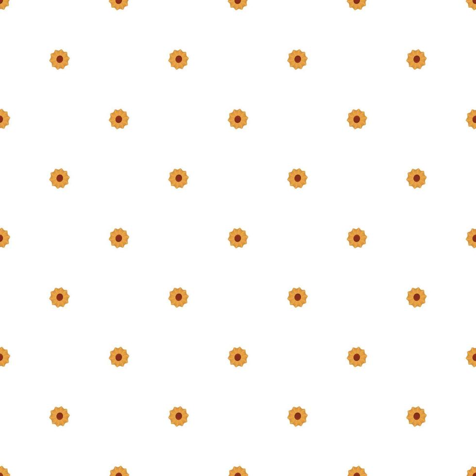 big set identical biscuit, kit colorful pastry cookie vector