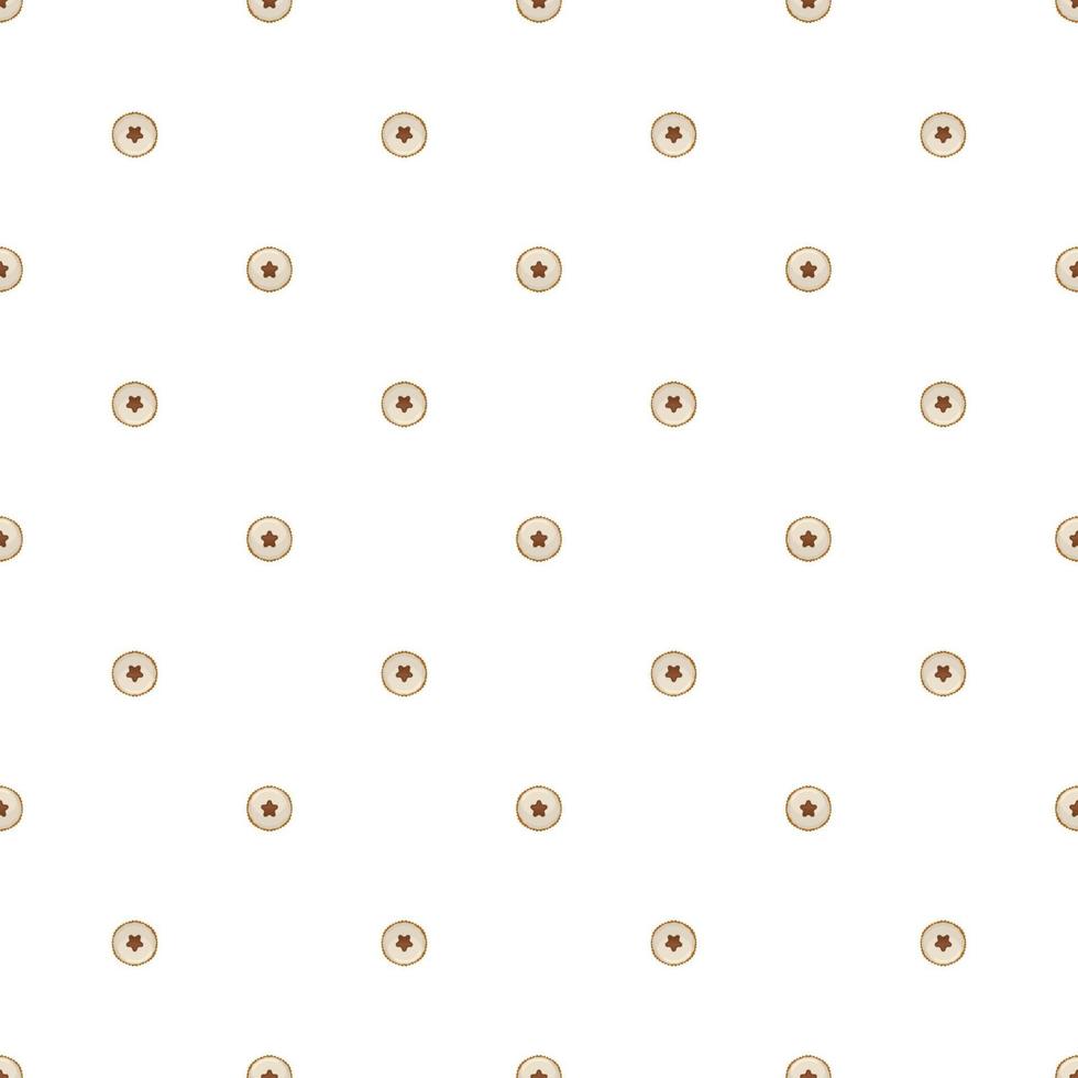 big set identical biscuit, kit colorful pastry cookie vector
