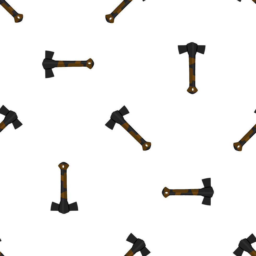 Illustration on theme pattern steel axes with wooden handle vector