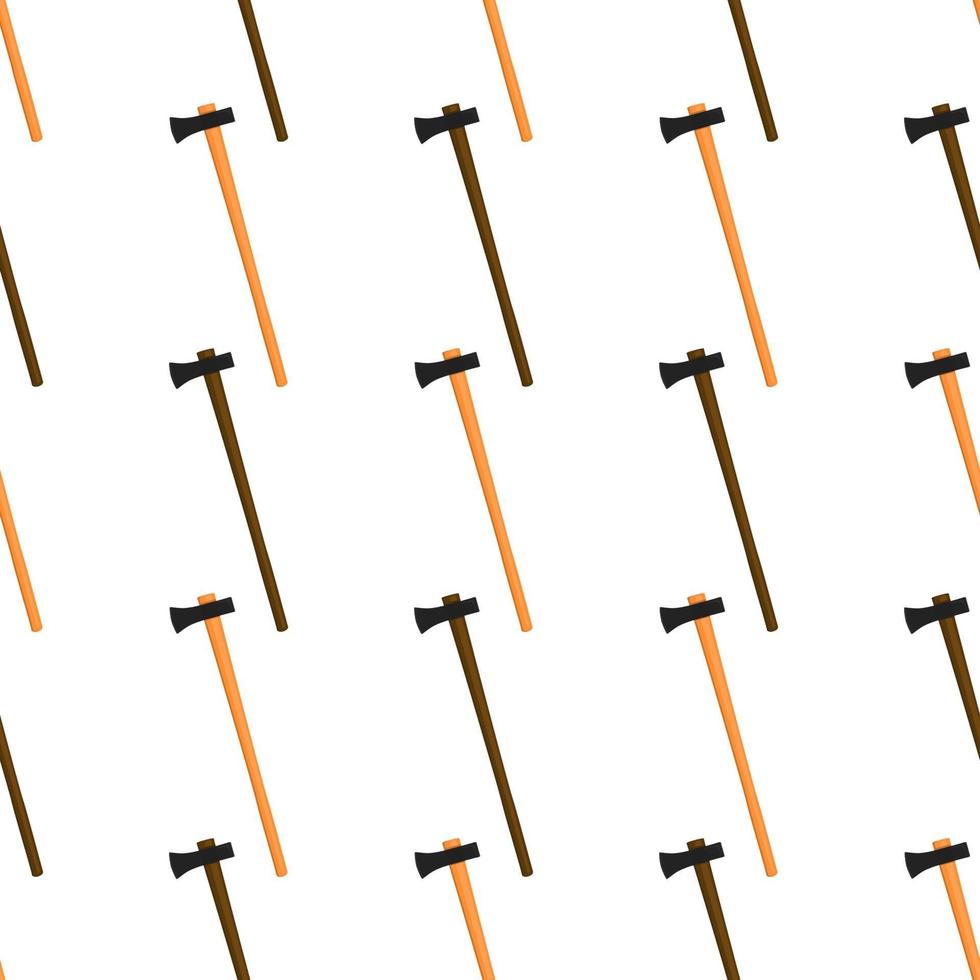 Illustration on theme pattern steel axes with wooden handle vector