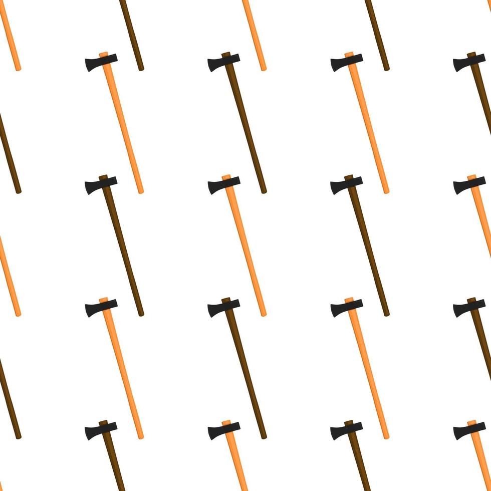 Illustration on theme pattern steel axes with wooden handle vector