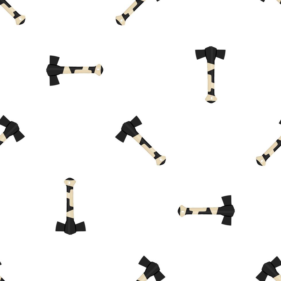 Illustration on theme pattern steel axes with wooden handle vector