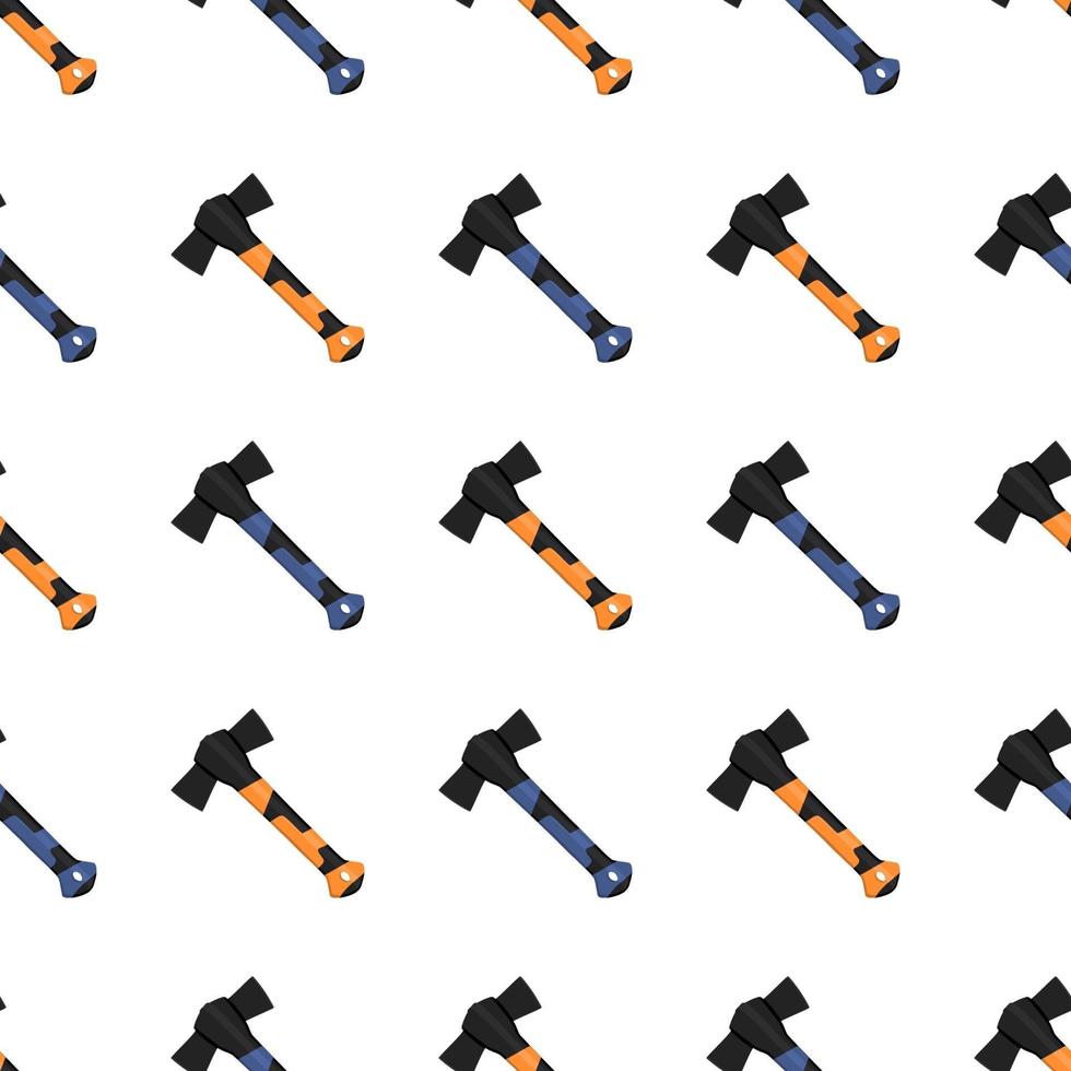Illustration on theme pattern steel axes with wooden handle vector