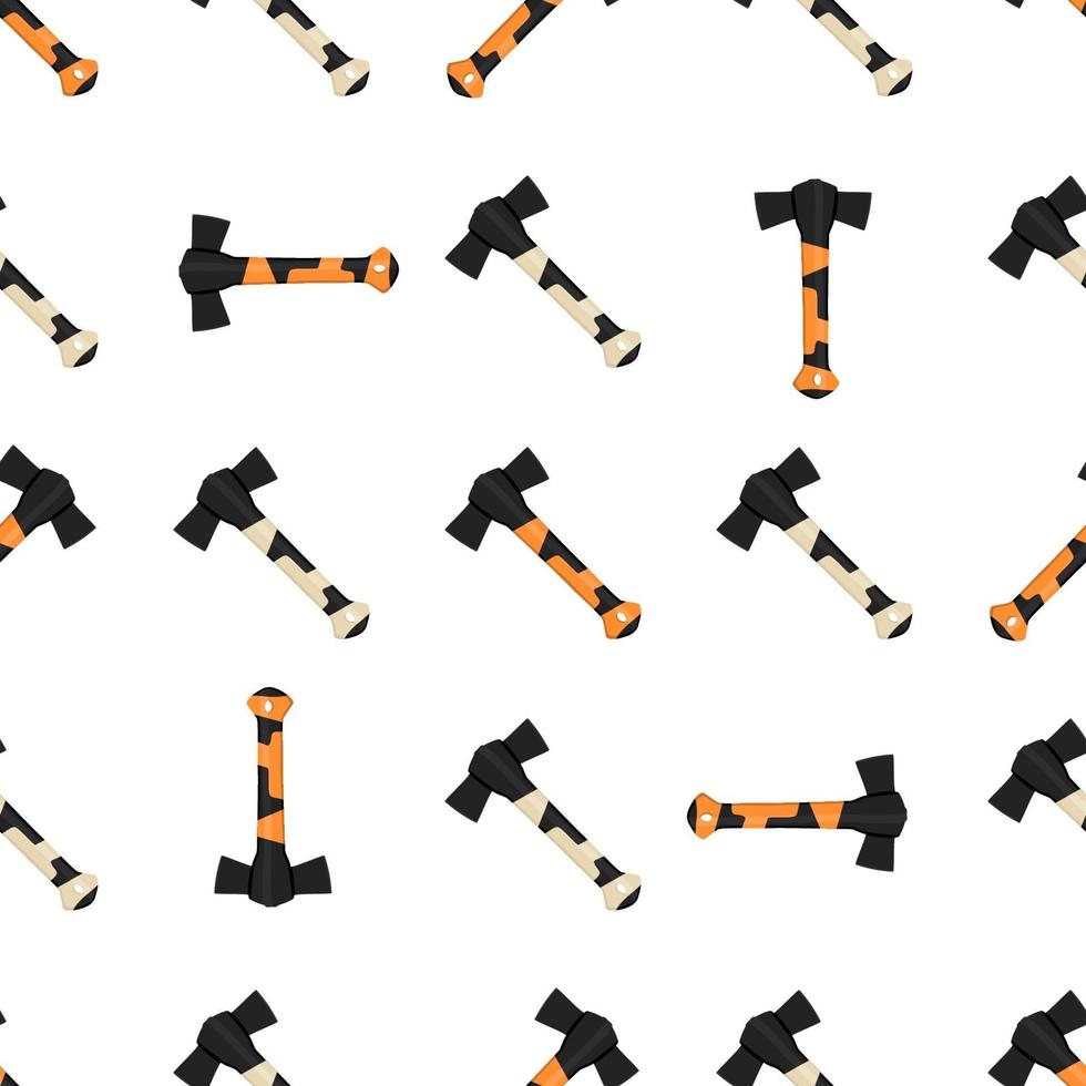 Illustration on theme pattern steel axes with wooden handle vector