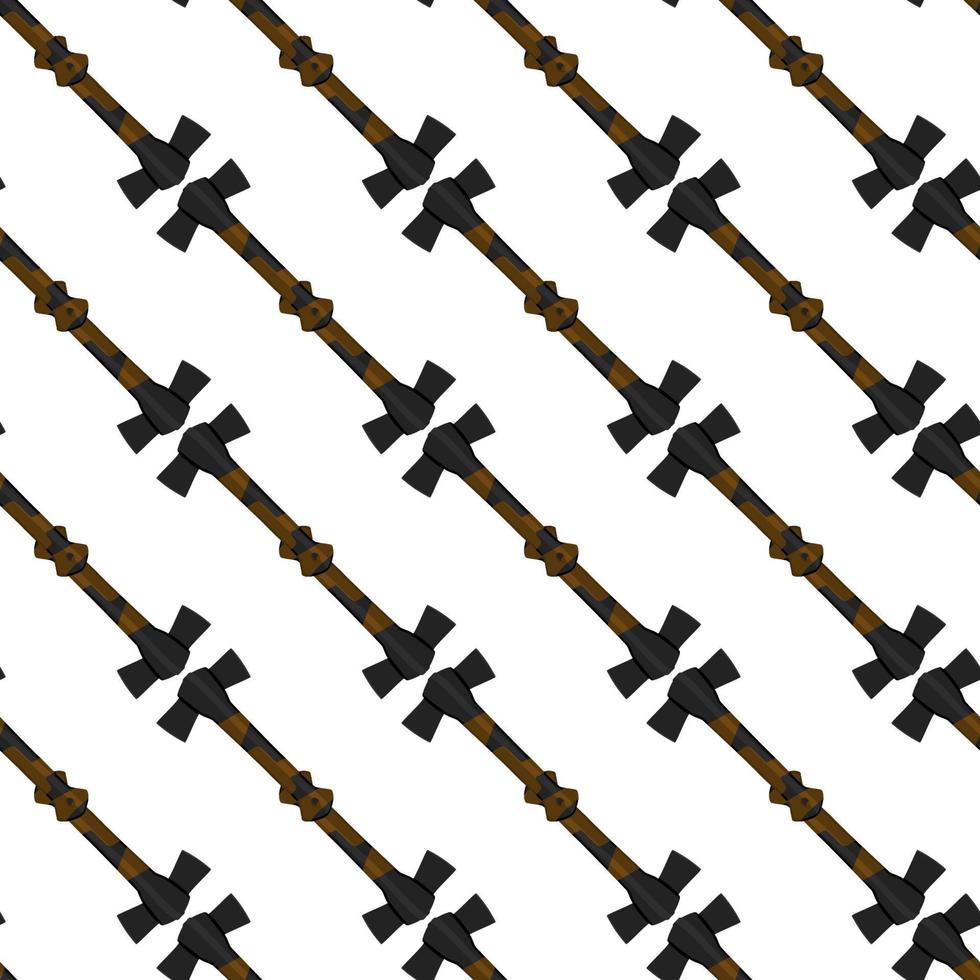 Illustration on theme pattern steel axes with wooden handle vector