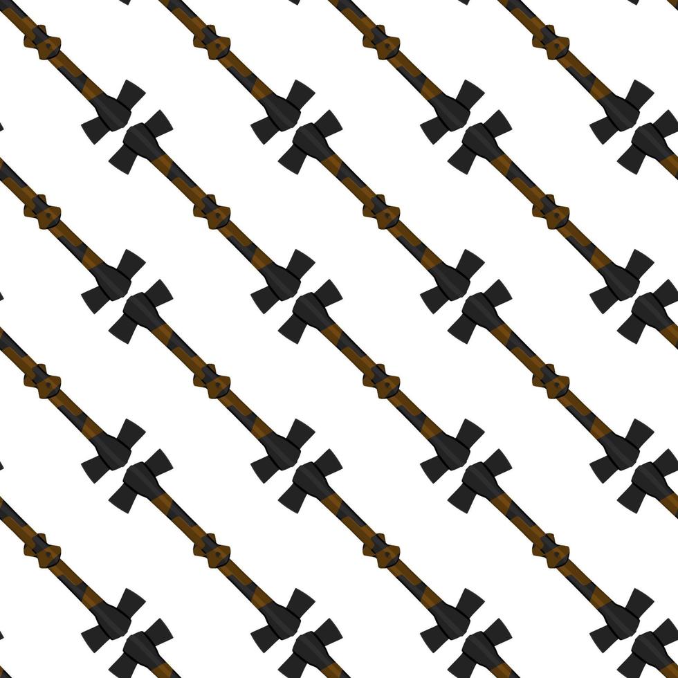 Illustration on theme pattern steel axes with wooden handle vector