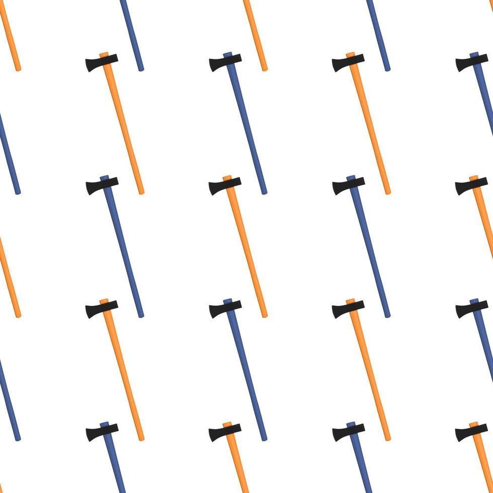 Illustration on theme pattern steel axes with wooden handle vector
