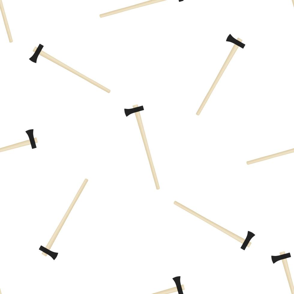 Illustration on theme pattern steel axes with wooden handle vector