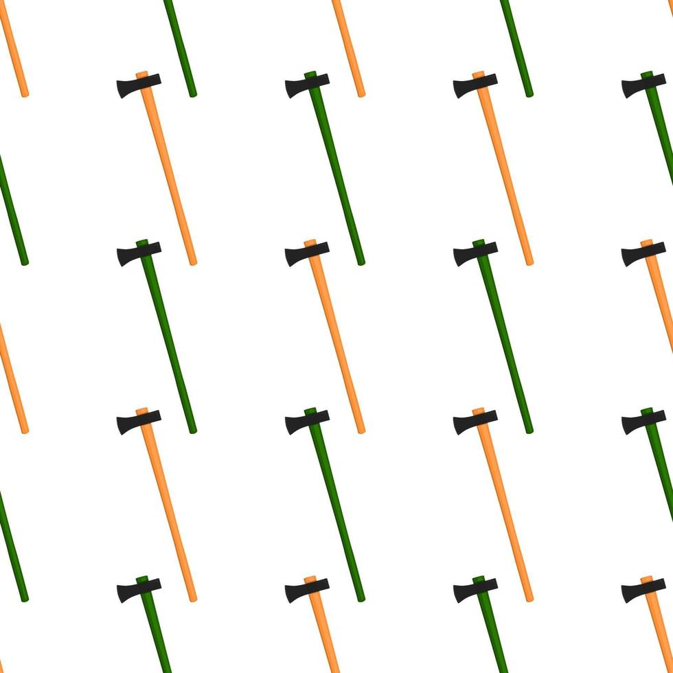 Illustration on theme pattern steel axes with wooden handle vector