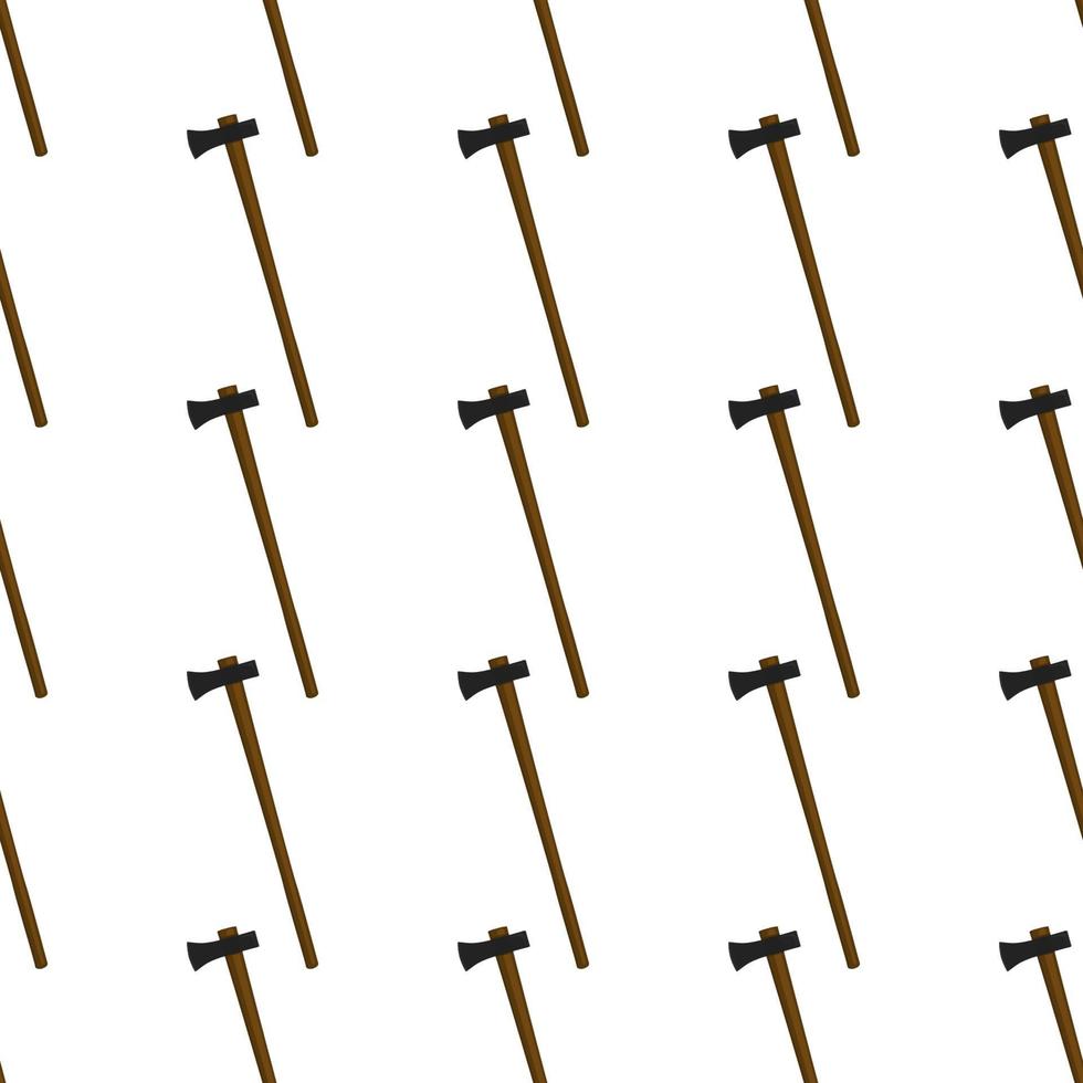 Illustration on theme pattern steel axes with wooden handle vector