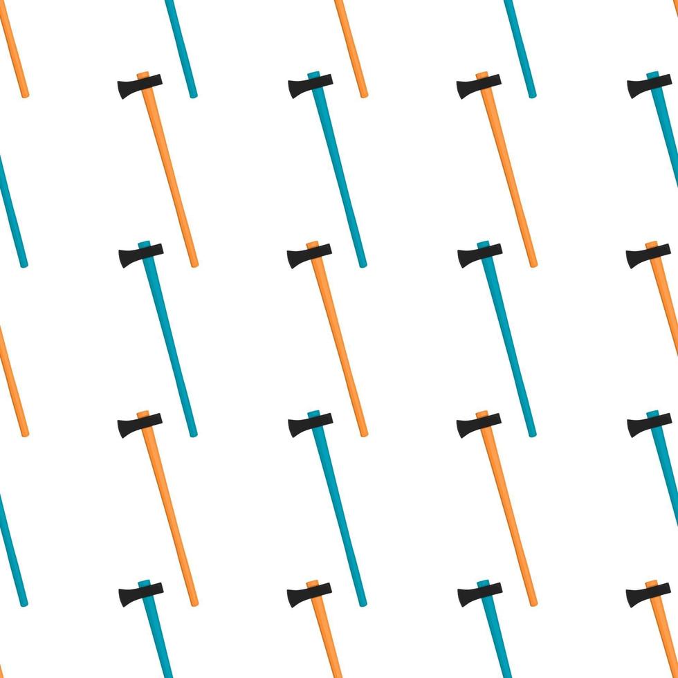 Illustration on theme pattern steel axes with wooden handle vector