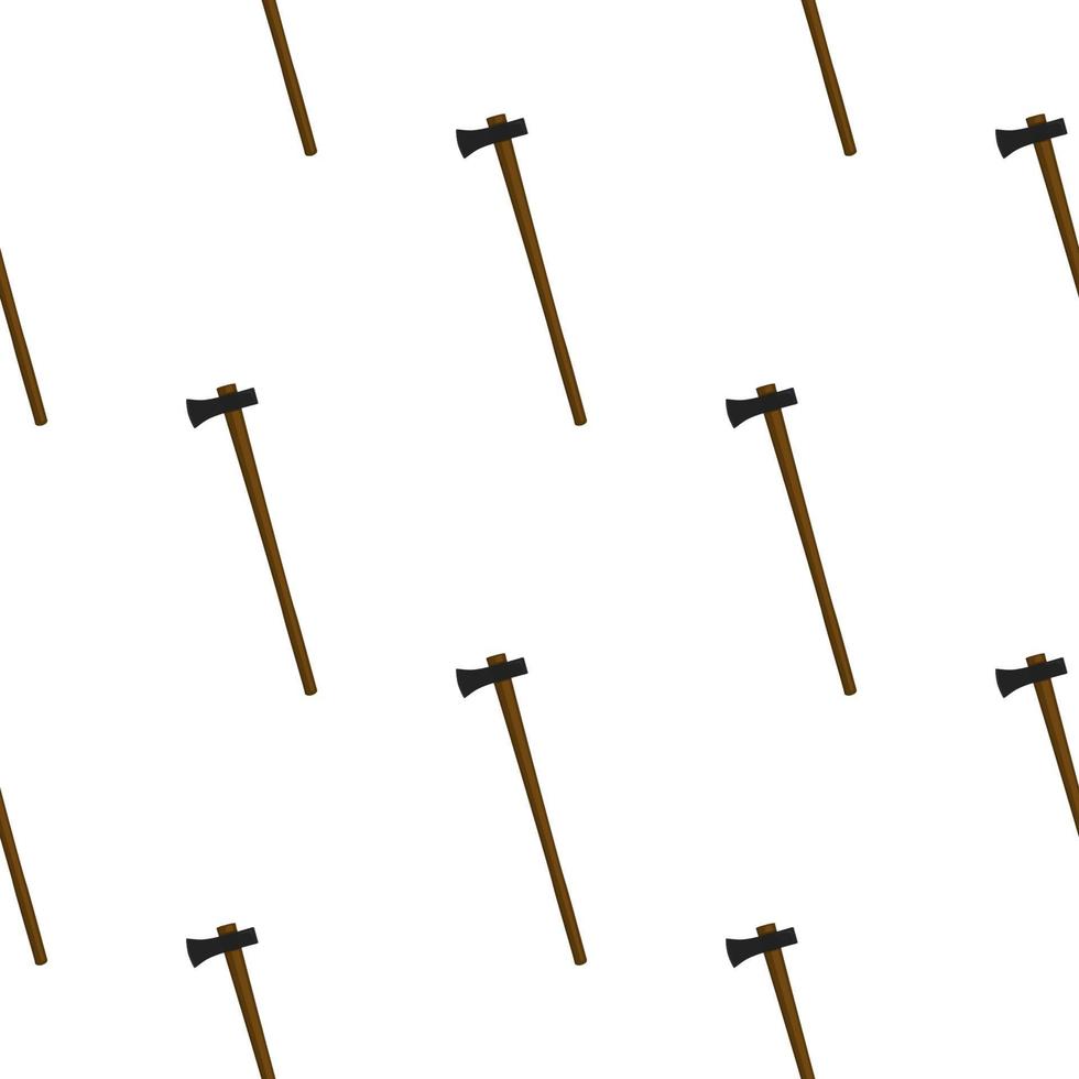 Illustration on theme pattern steel axes with wooden handle vector