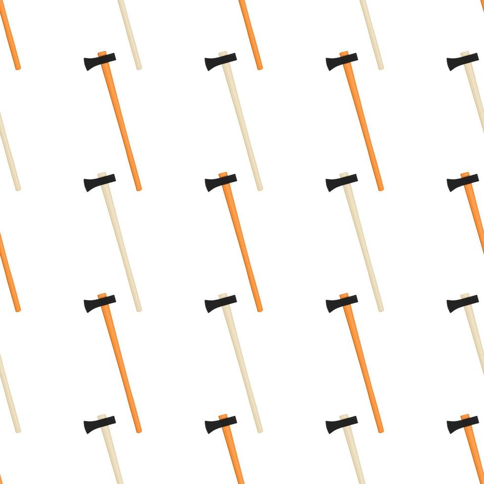 Illustration on theme pattern steel axes with wooden handle vector