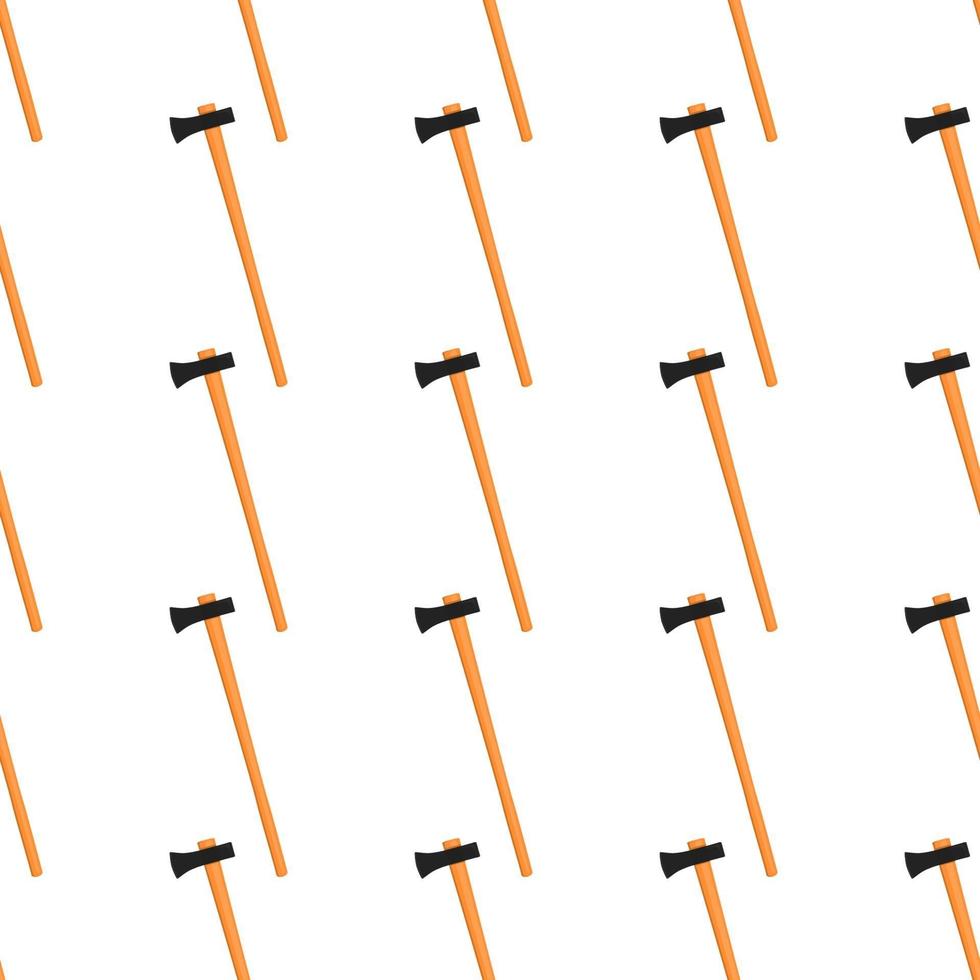 Illustration on theme pattern steel axes with wooden handle vector