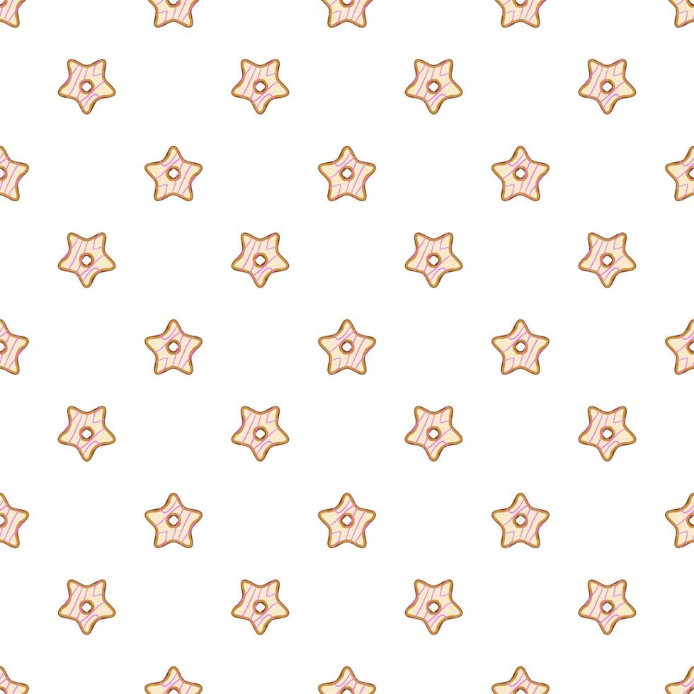 big set identical biscuit, kit colorful pastry cookie vector