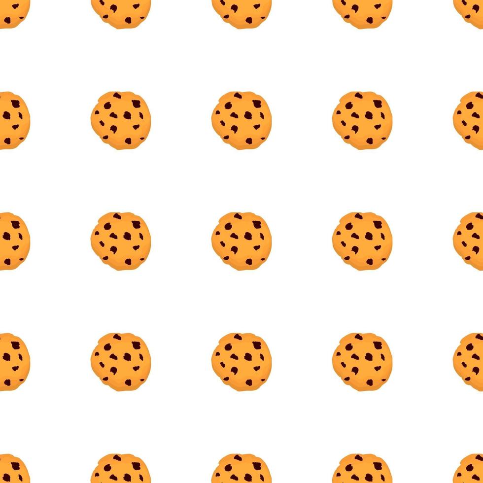 big set identical biscuit, kit colorful pastry cookie vector