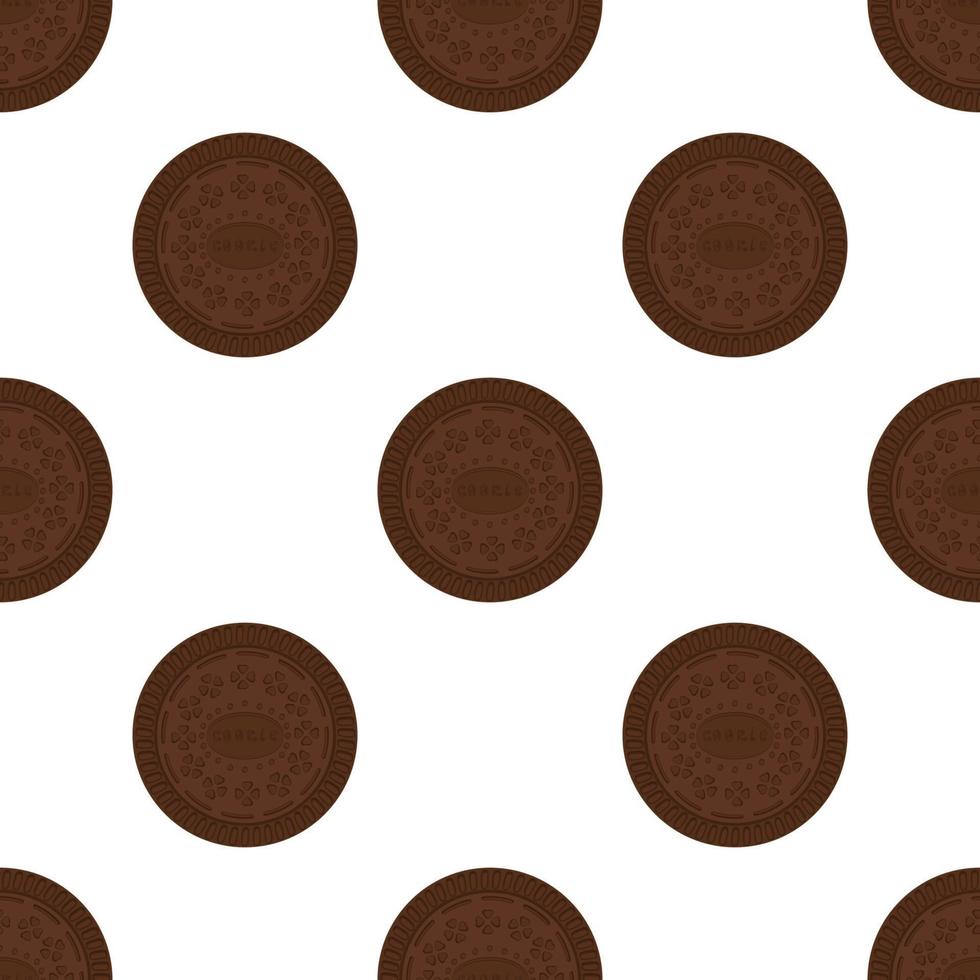 big set identical biscuit, kit colorful pastry cookie vector