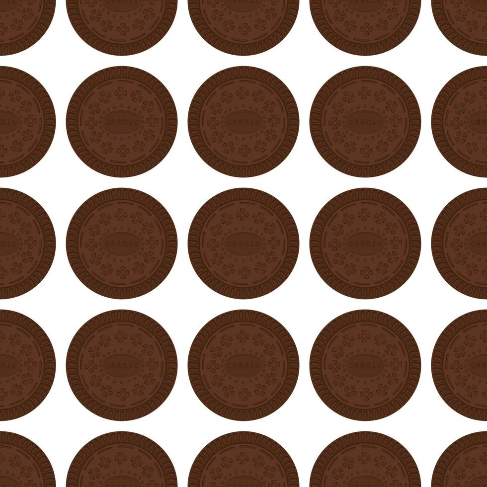 big set identical biscuit, kit colorful pastry cookie vector