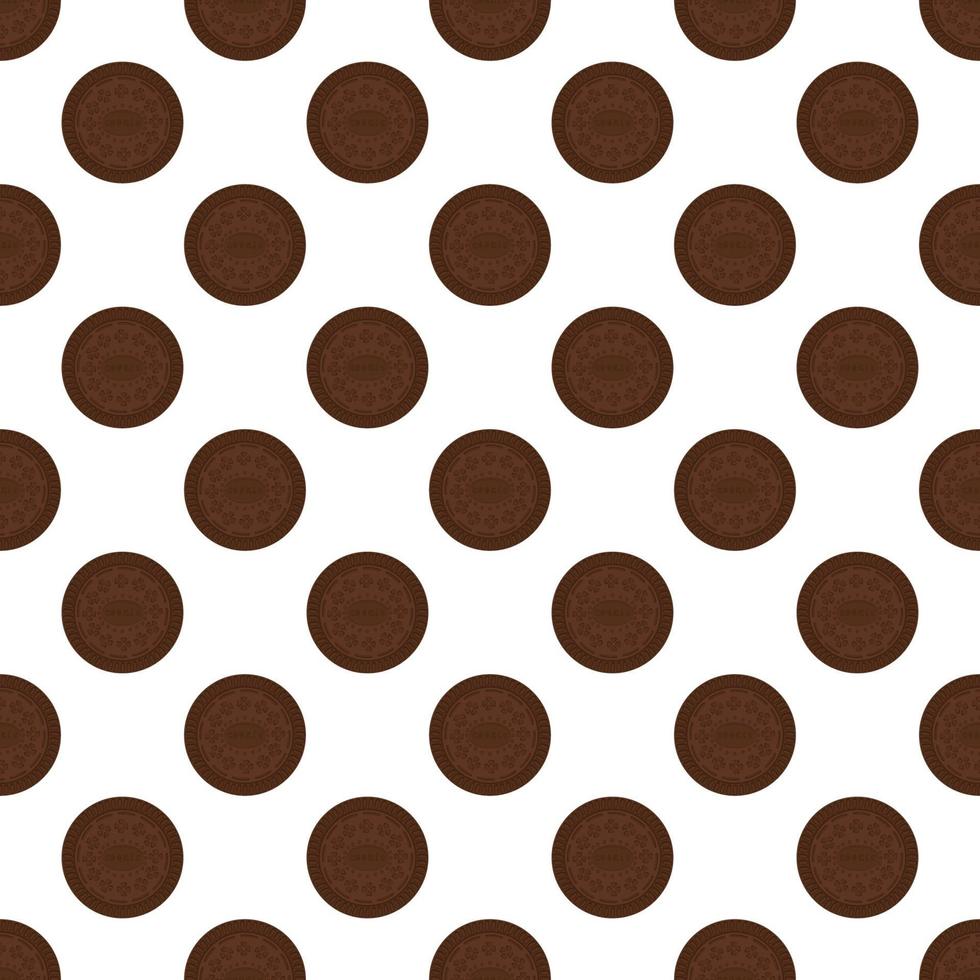 big set identical biscuit, kit colorful pastry cookie vector