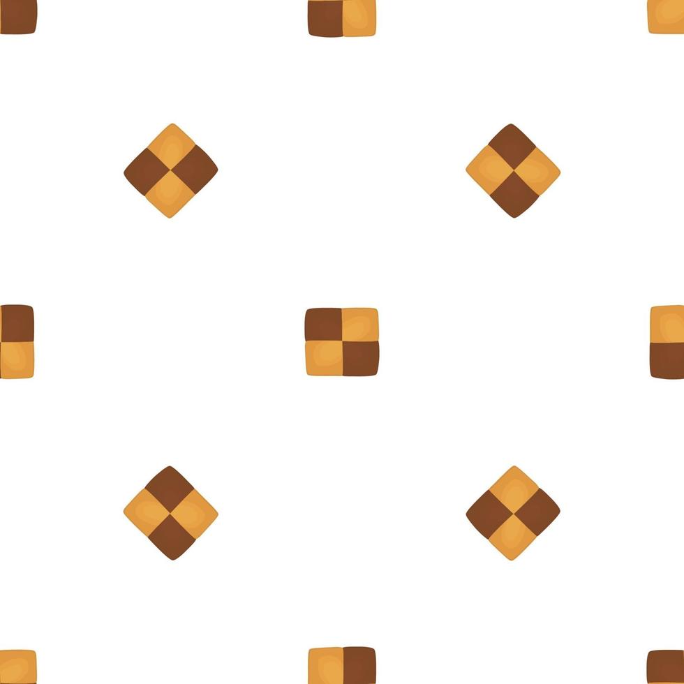 big set identical biscuit, kit colorful pastry cookie vector