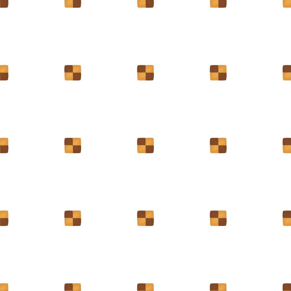 big set identical biscuit, kit colorful pastry cookie vector