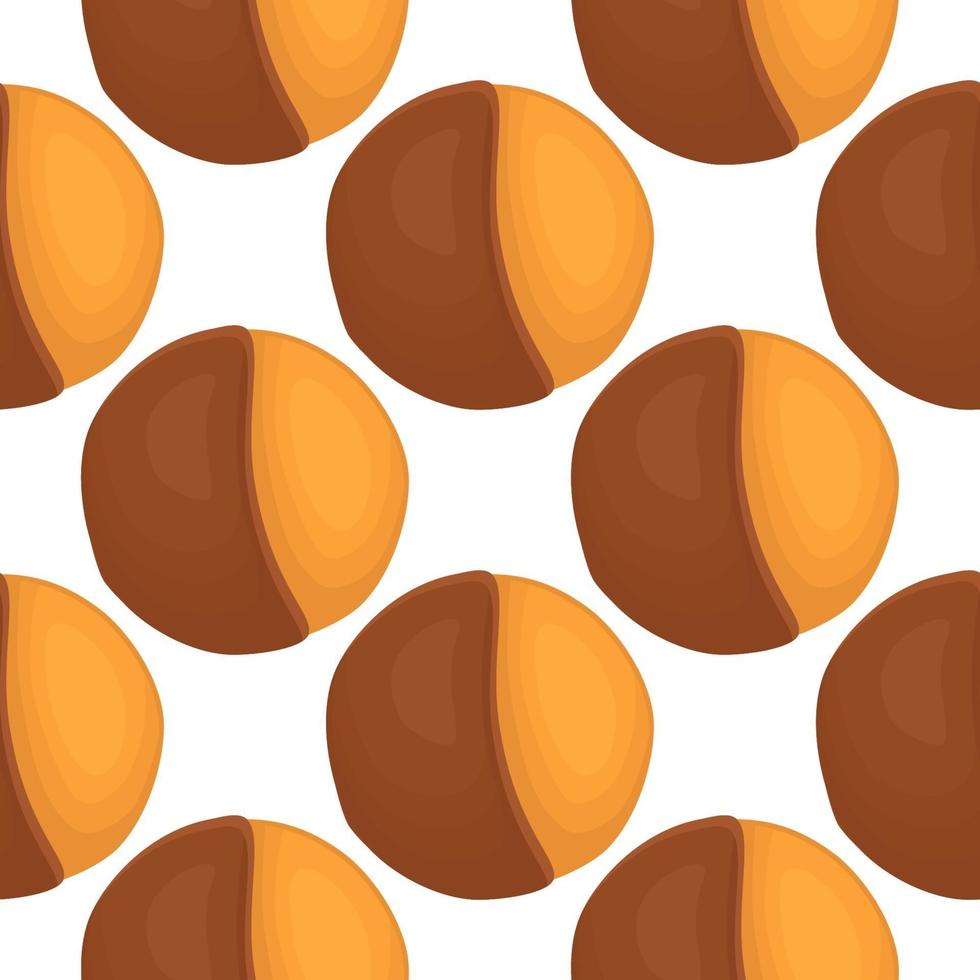 big set identical biscuit, kit colorful pastry cookie vector