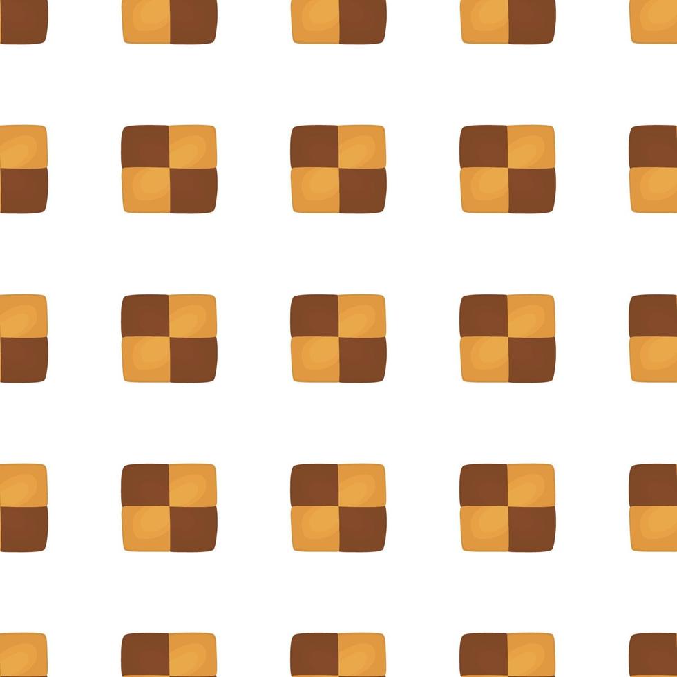 big set identical biscuit, kit colorful pastry cookie vector