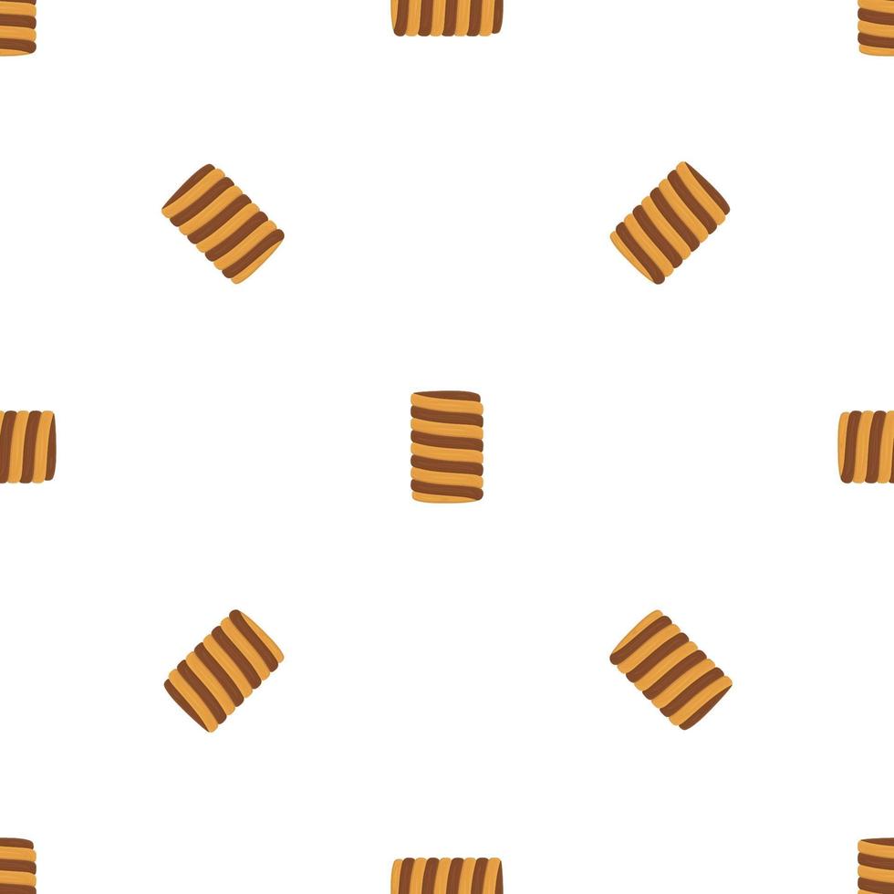 big set identical biscuit, kit colorful pastry cookie vector