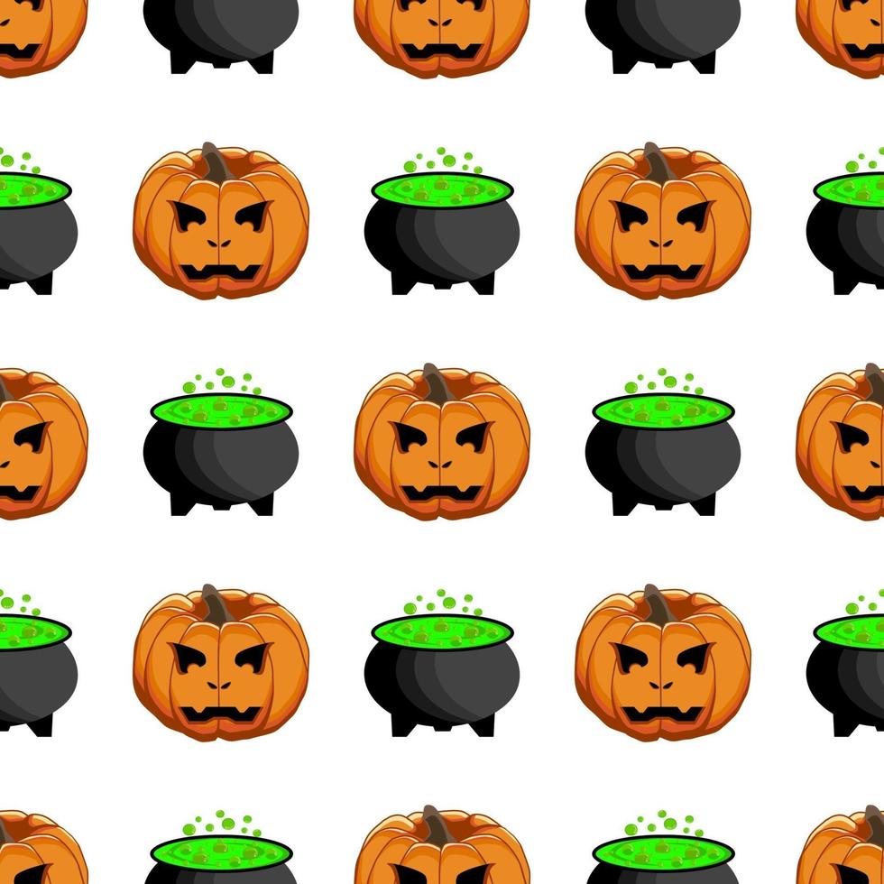 Illustration on theme big colored pattern Halloween vector