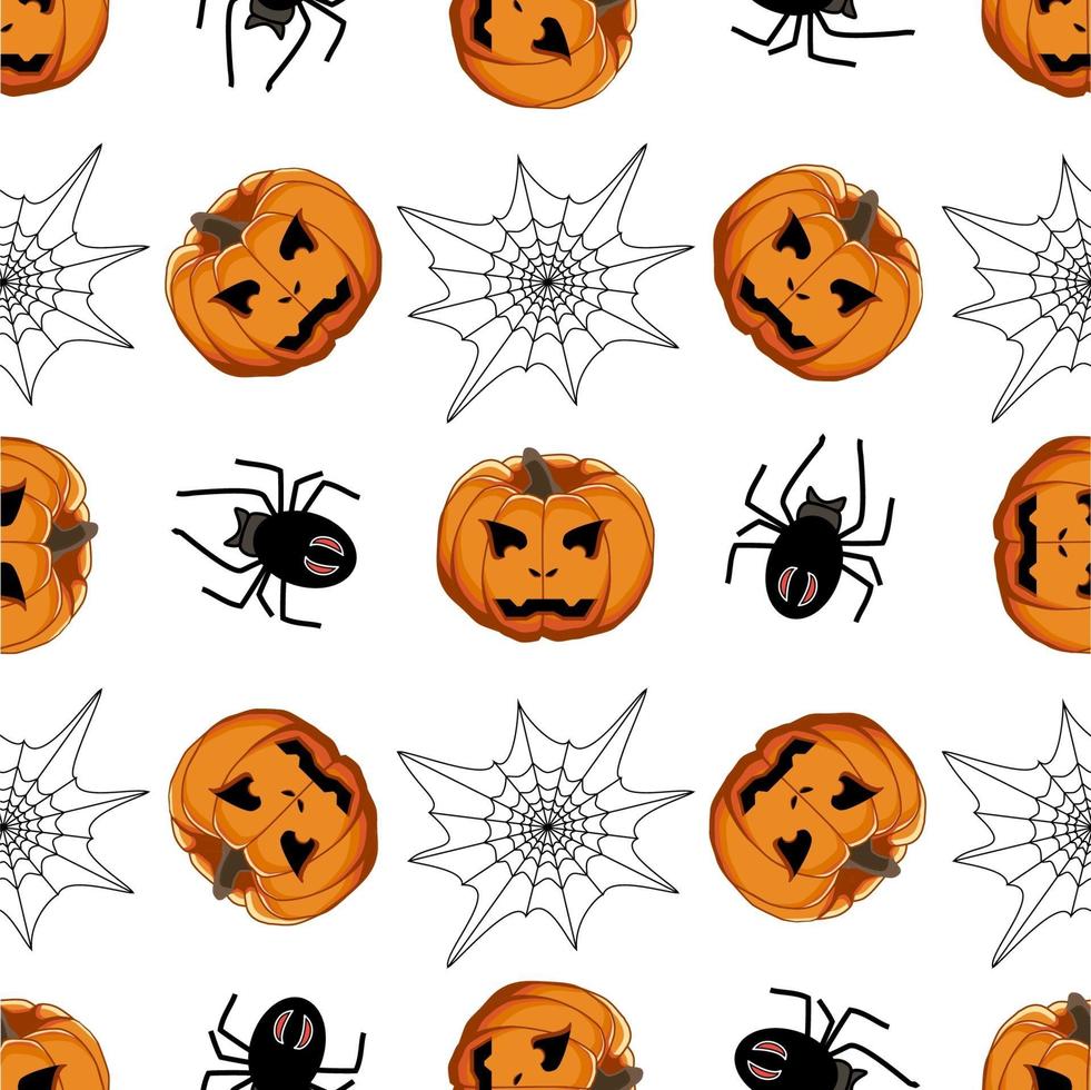 Illustration on theme big colored pattern Halloween vector