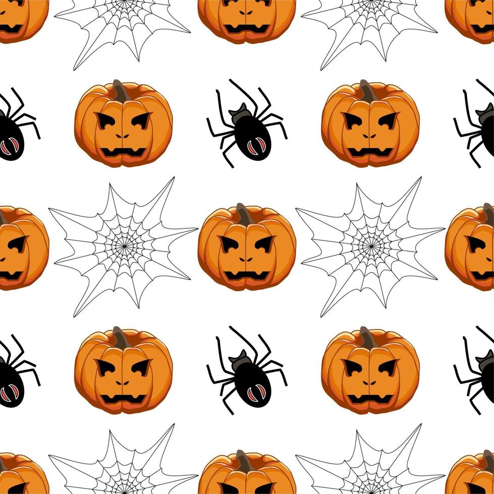 Illustration on theme big colored pattern Halloween vector