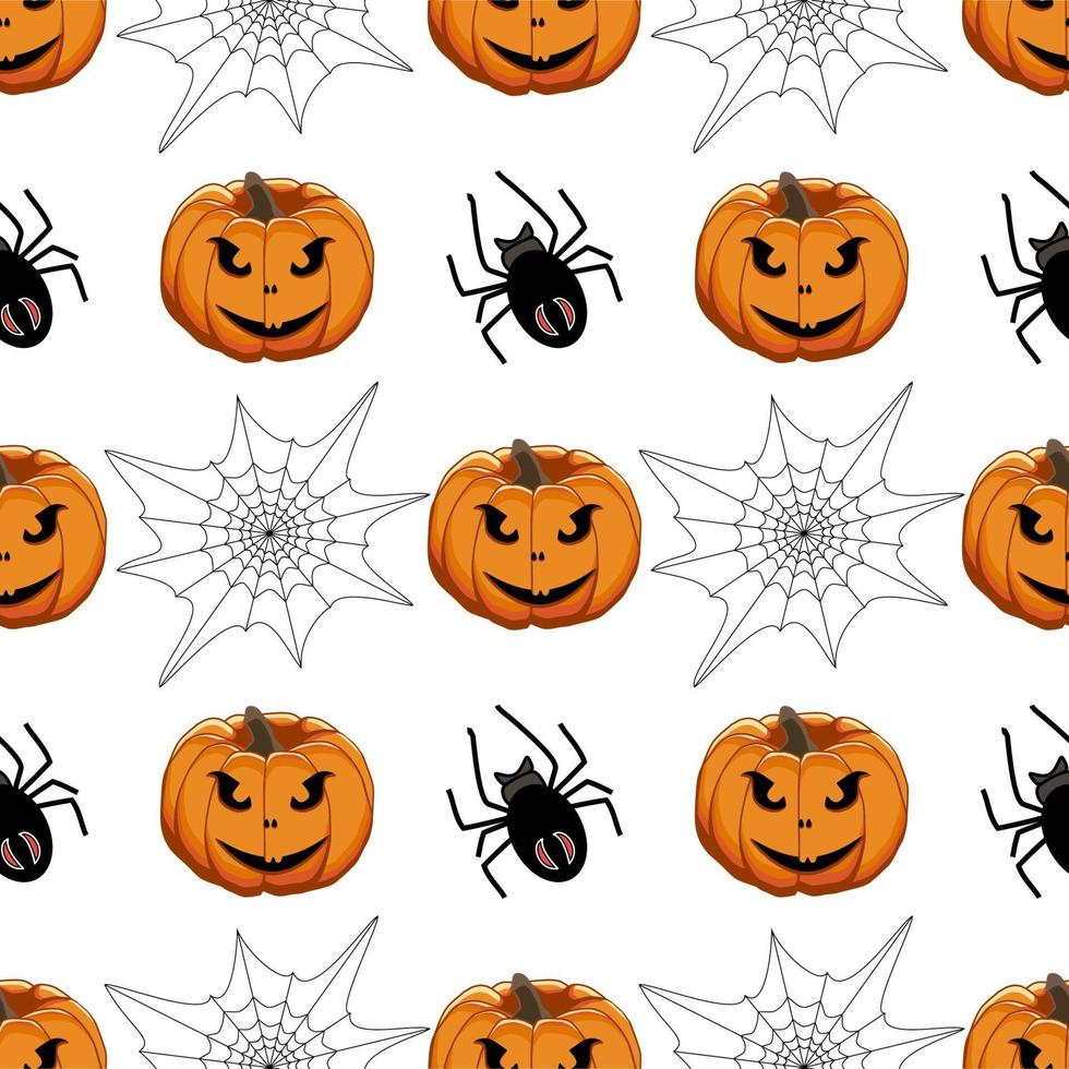 Illustration on theme big colored pattern Halloween vector