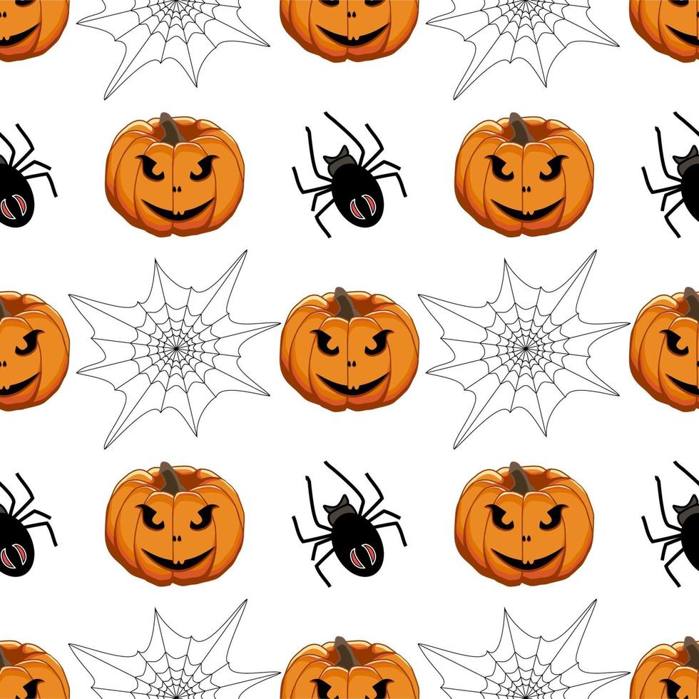 Illustration on theme big colored pattern Halloween vector