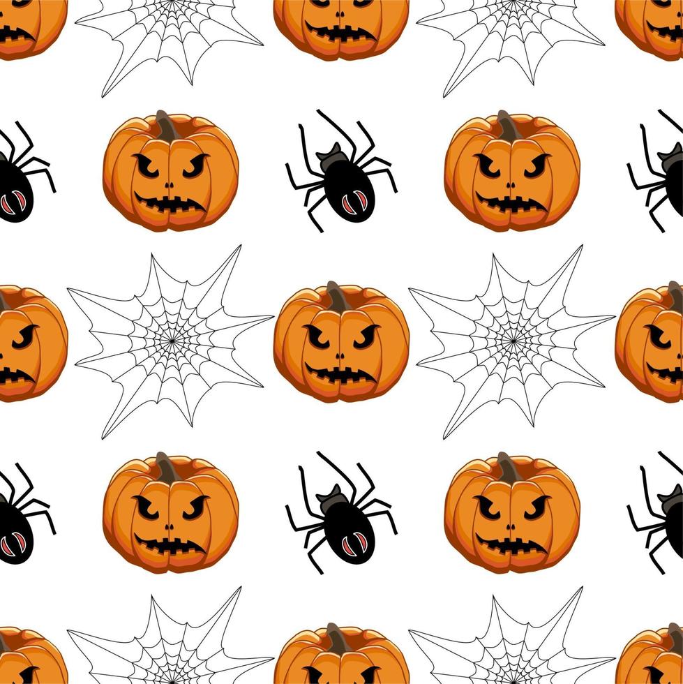 Illustration on theme big colored pattern Halloween vector