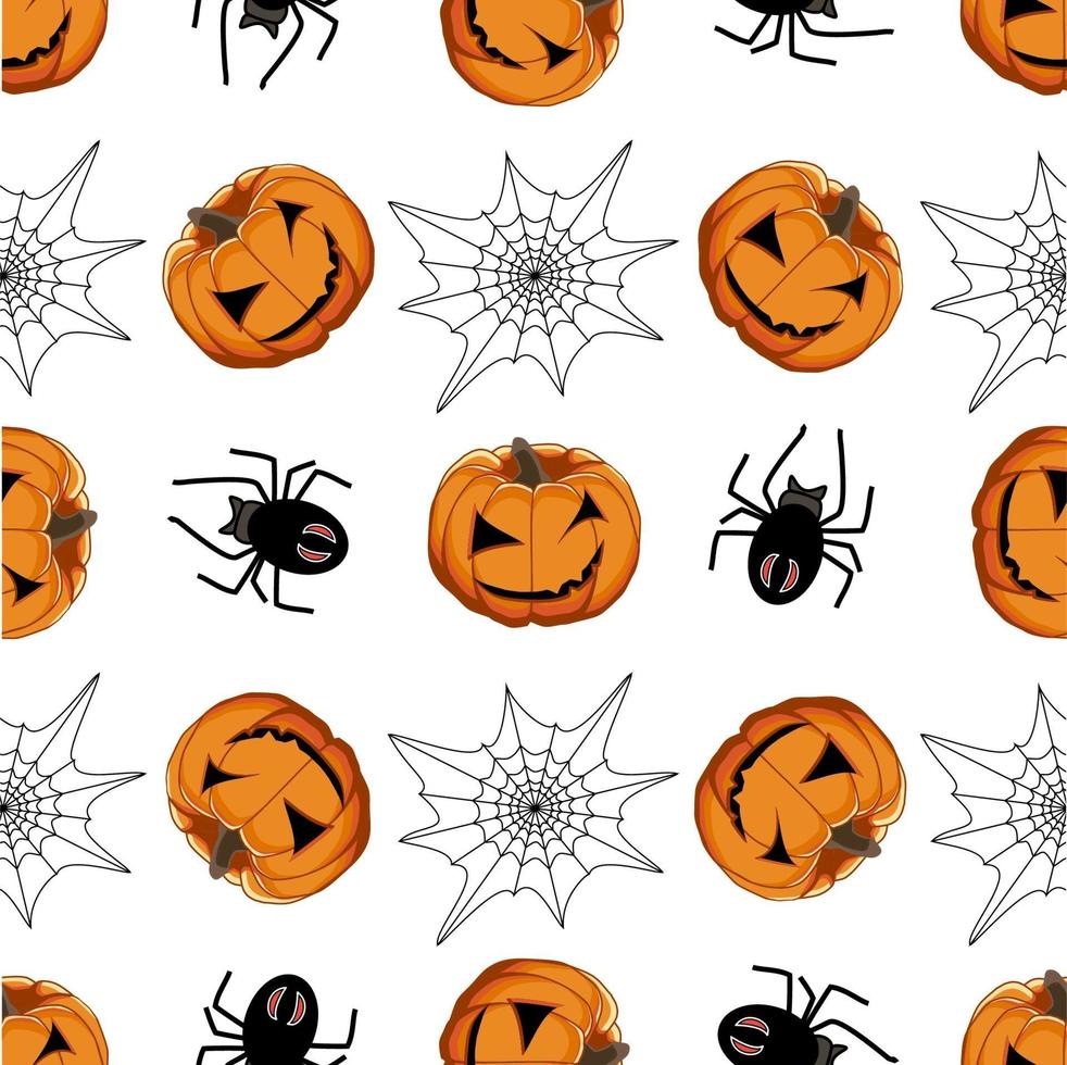 Illustration on theme big colored pattern Halloween vector