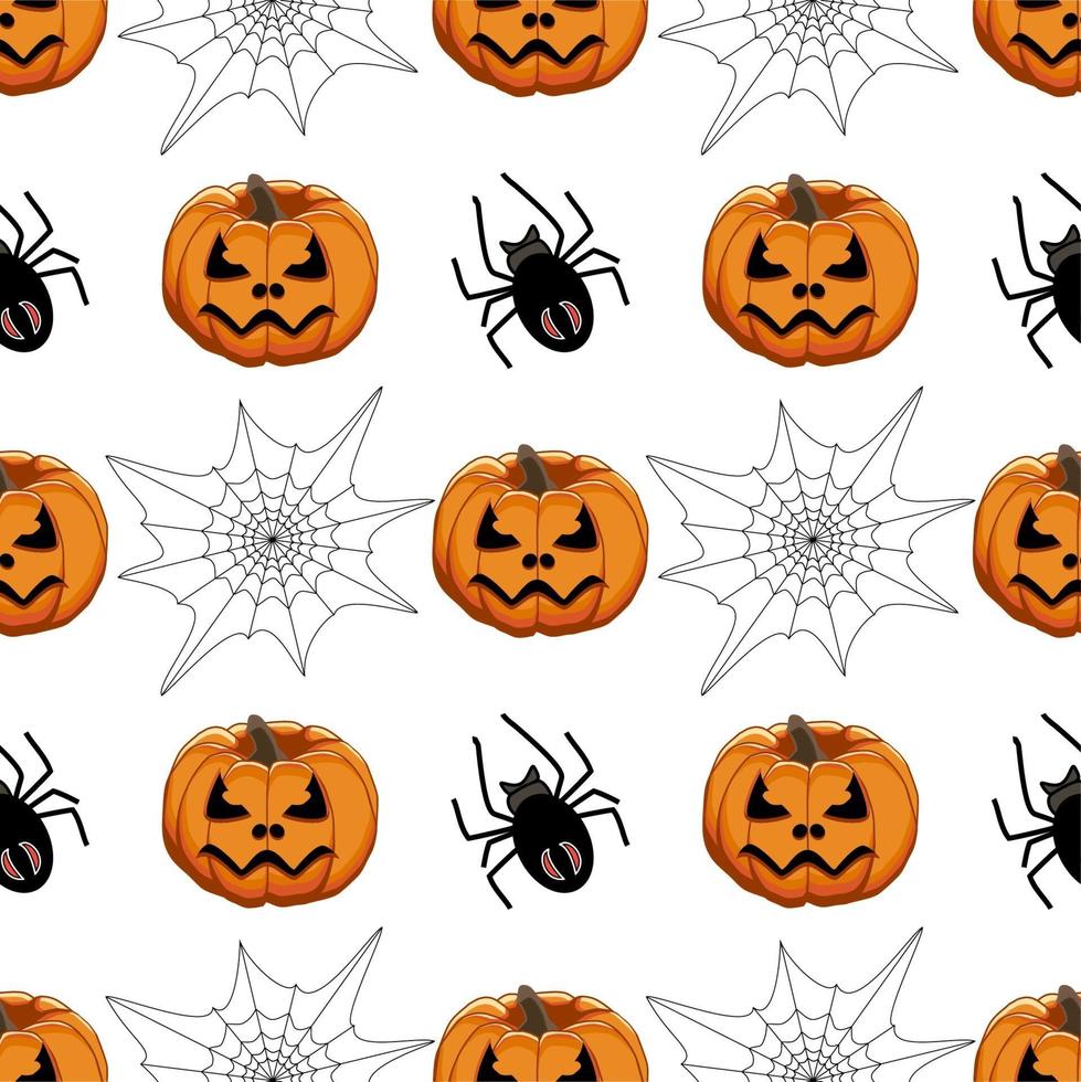 Illustration on theme big colored pattern Halloween vector