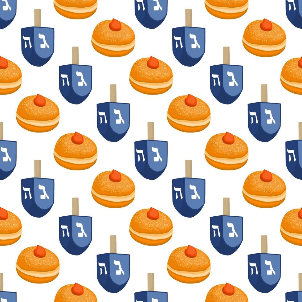 Illustration on theme big colored pattern Hanukkah vector