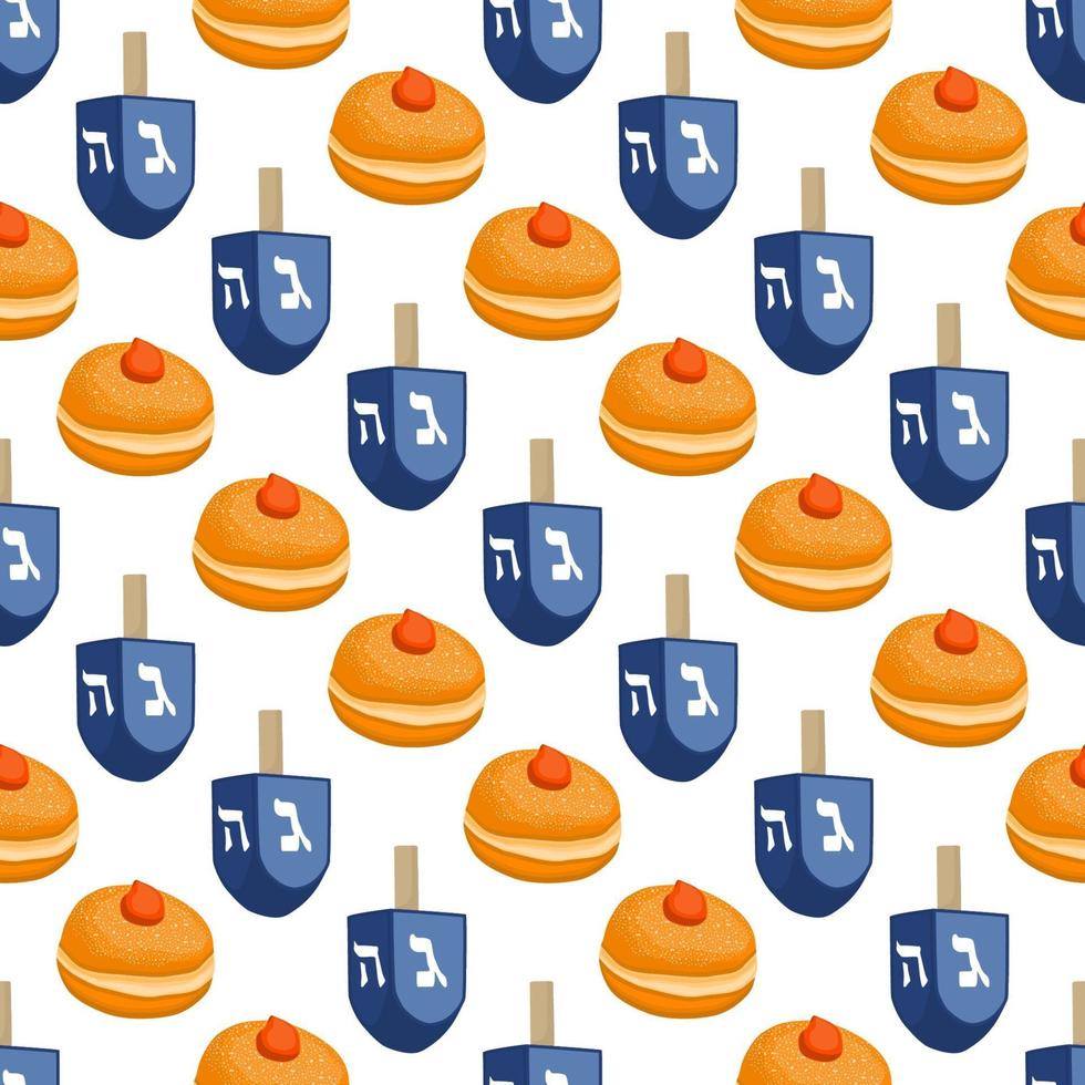 Illustration on theme big colored pattern Hanukkah vector