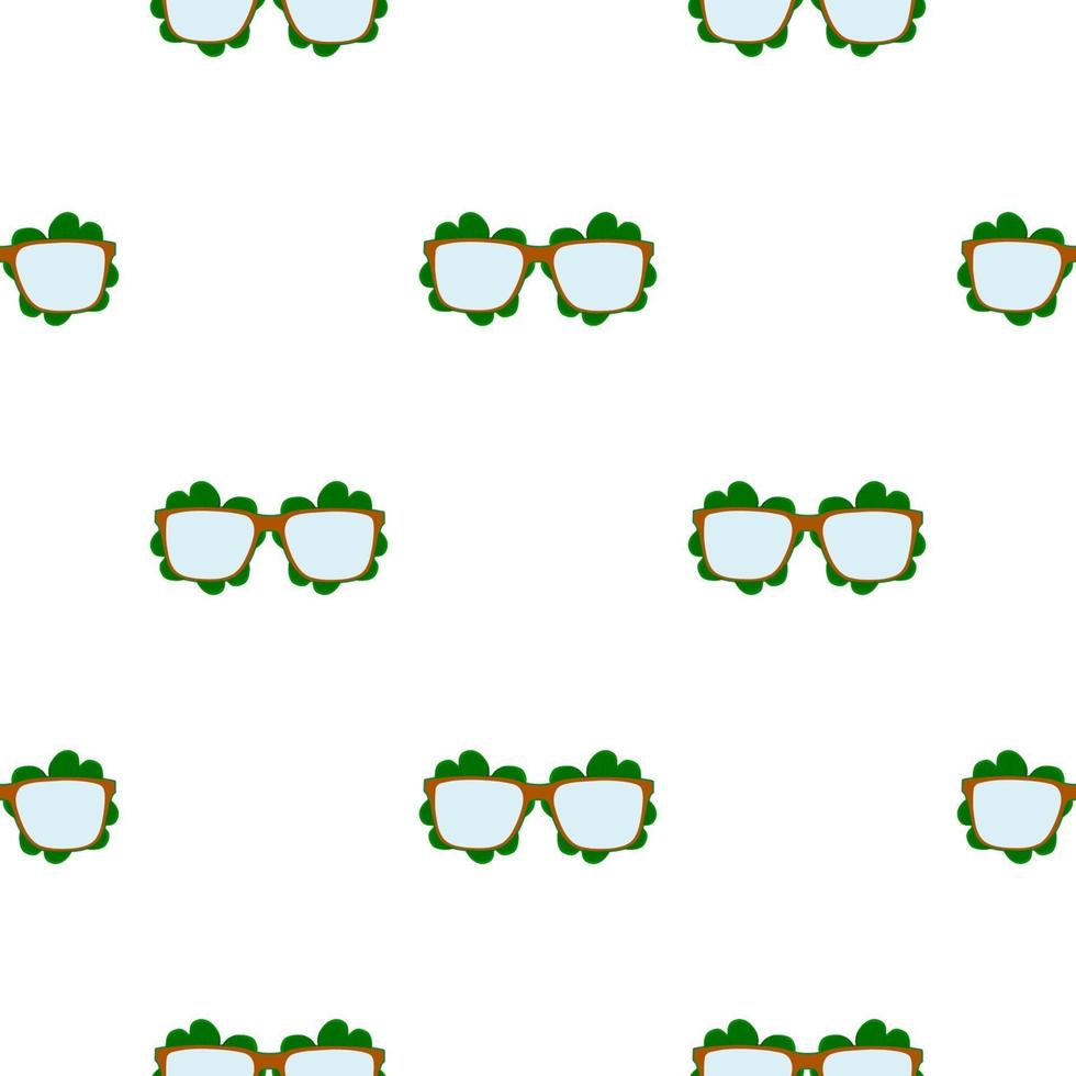 vacaciones irlandesas día de san patricio, anteojos sin costura vector