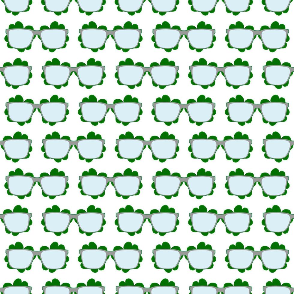 vacaciones irlandesas día de san patricio, anteojos sin costura vector