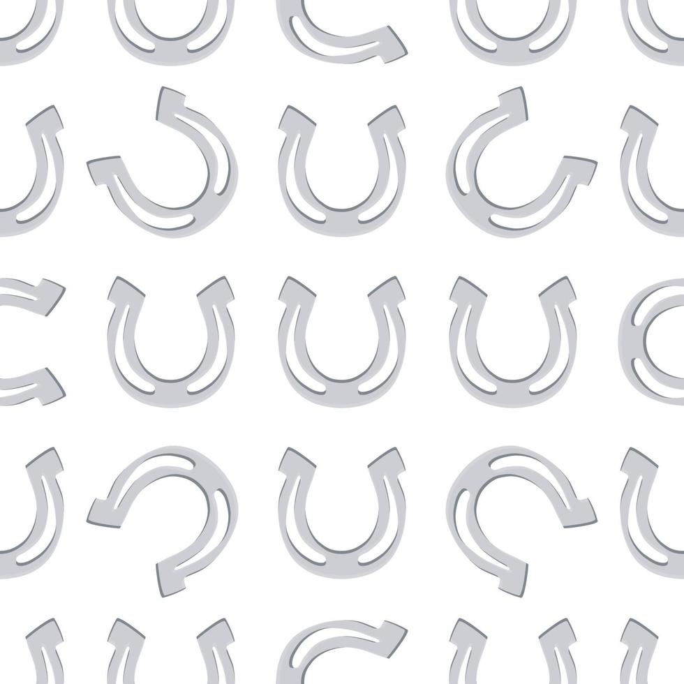 Irish holiday St Patrick day, seamless horseshoes vector